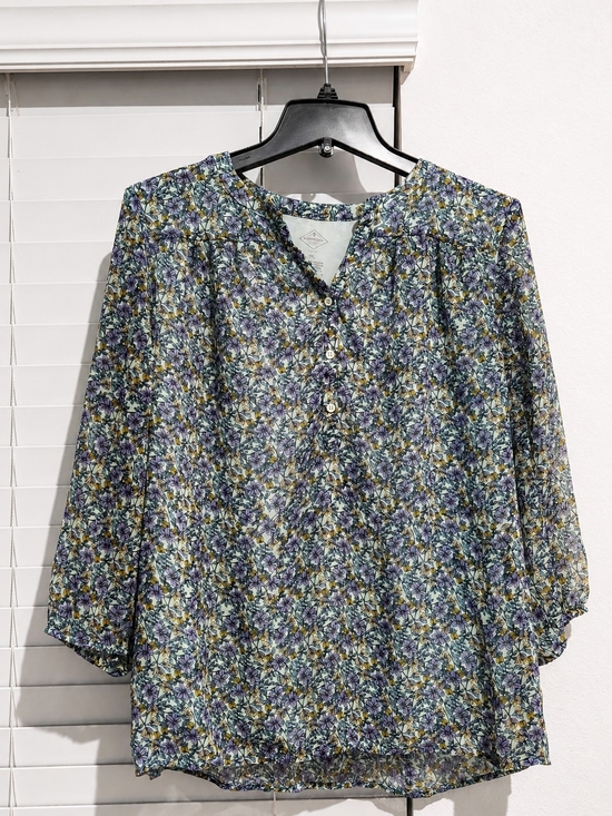 St. John's Bay Tops - St Johns Bay Petite Large Floral Cottagecore Blouse Boho Spring Top